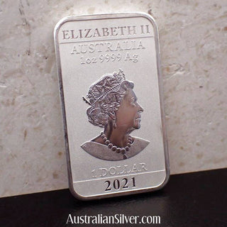 Perth Mint 1 Ounce Dragon Bar 2021 .999 fine Silver - Australian Silver