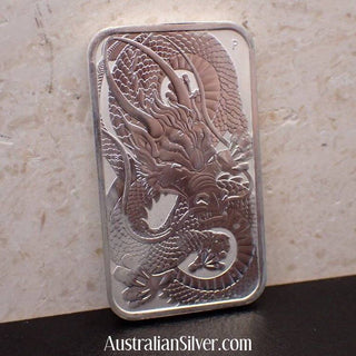 Perth Mint 1 Ounce Dragon Bar 2021 .999 fine Silver - Australian Silver