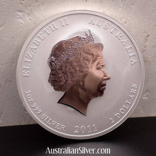 Perth Mint 2 Ounce Lunar Rabbit 2011 Silver .999 fine Silver - Australian Silver