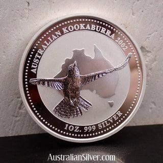 Perth Mint 2002 Kookaburra 1 OZ Silver Coin - Australian Silver
