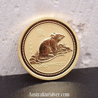 Perth MInt Lunar Year of The Mouse 1/20 OZ Gold 1996 - Australian Silver