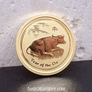 2009 Perth Mint Lunar Year Of The Ox  Gold 1/20 oz - Australian Silver