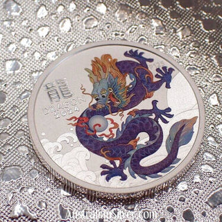 Perth Mint Lunar Coloured Purple Dragon 1/2 Ounce 2024