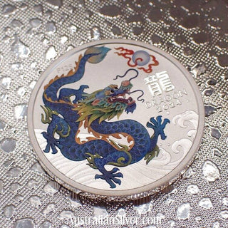 Perth Mint Lunar Coloured Teal Dragon 1/2 Ounce 2024