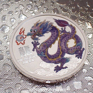 Perth Mint Lunar Coloured Lilac Dragon 1/2 Ounce 2024