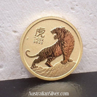 Perth MInt Lunar Year of The  Tiger 1/20 OZ Gold 2020 - Australian Silver
